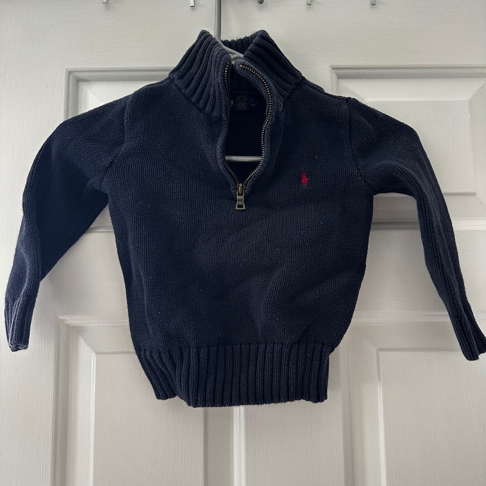 POLO boys half zip sweater size 3T